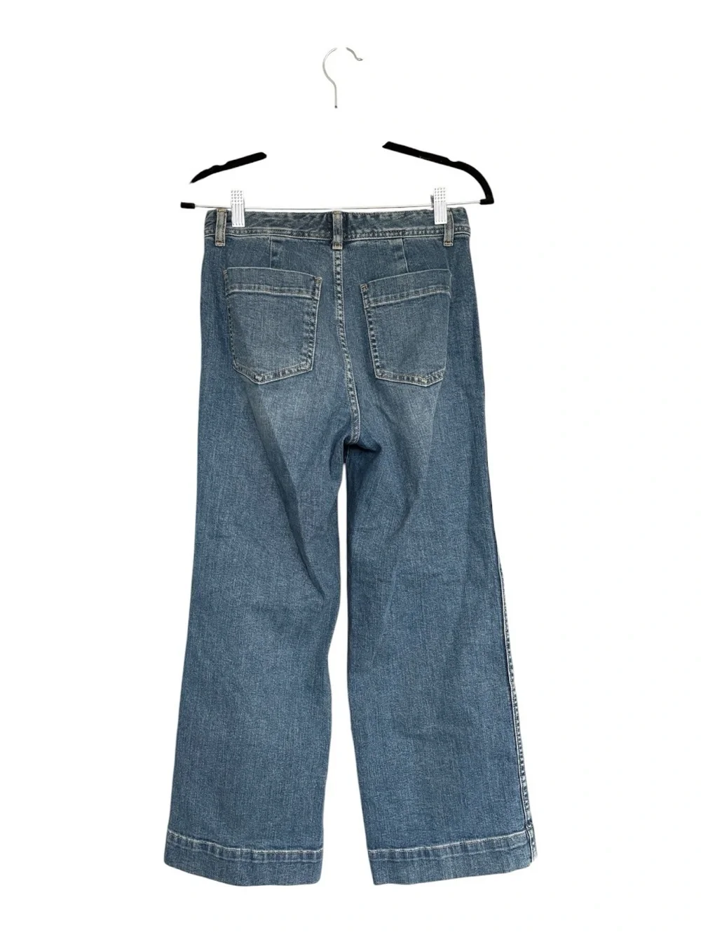 Gap High Rise Wide-Leg Crop Jeans Women’s Size 26 Medium Wash